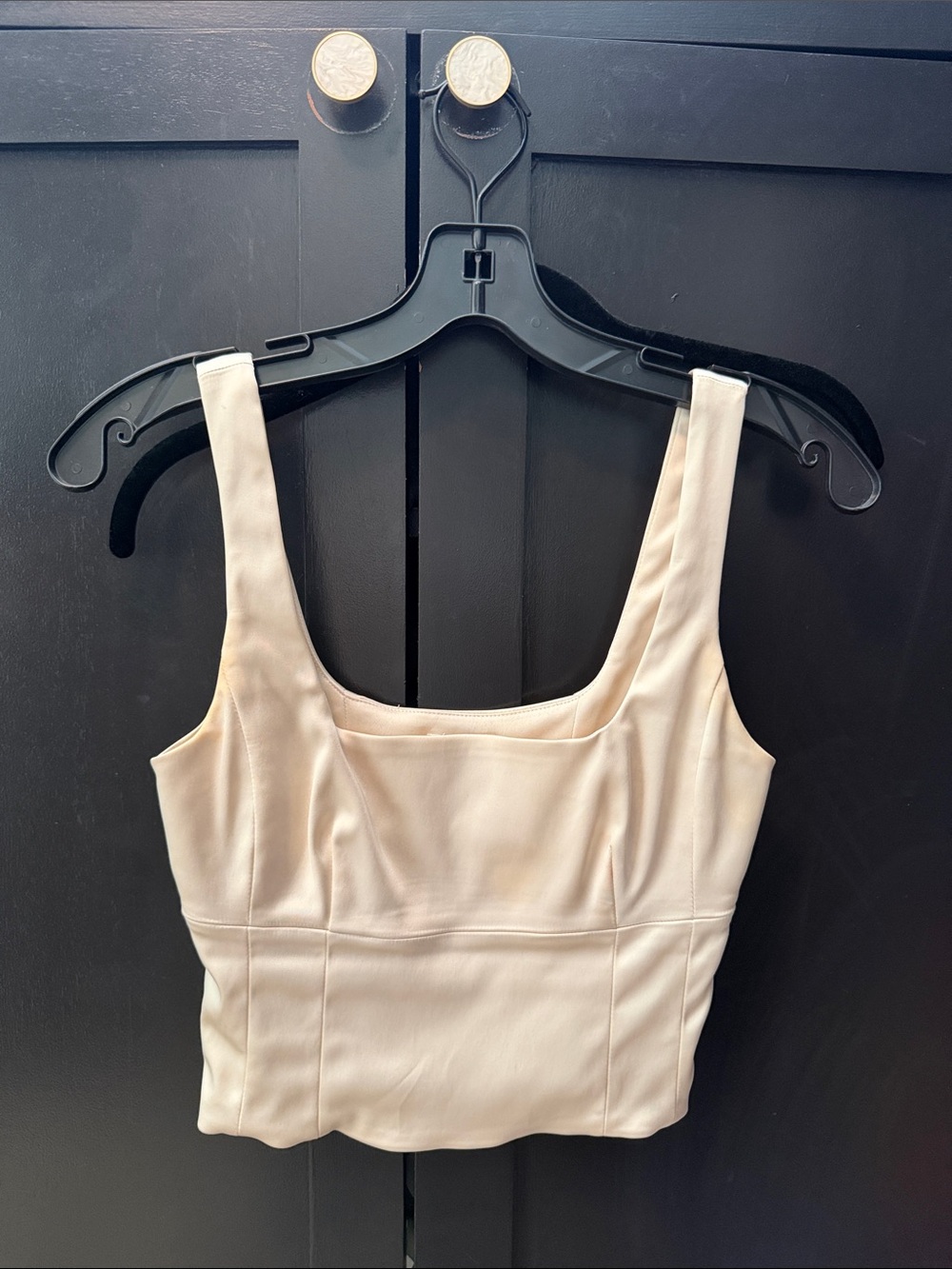 Wilfred Cream Square-Neck Crop Tank Dress